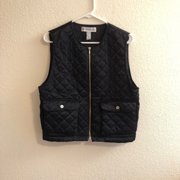 𝅺BLACK Valerie Stevens Vest Size Medium - Picture 1 of 7